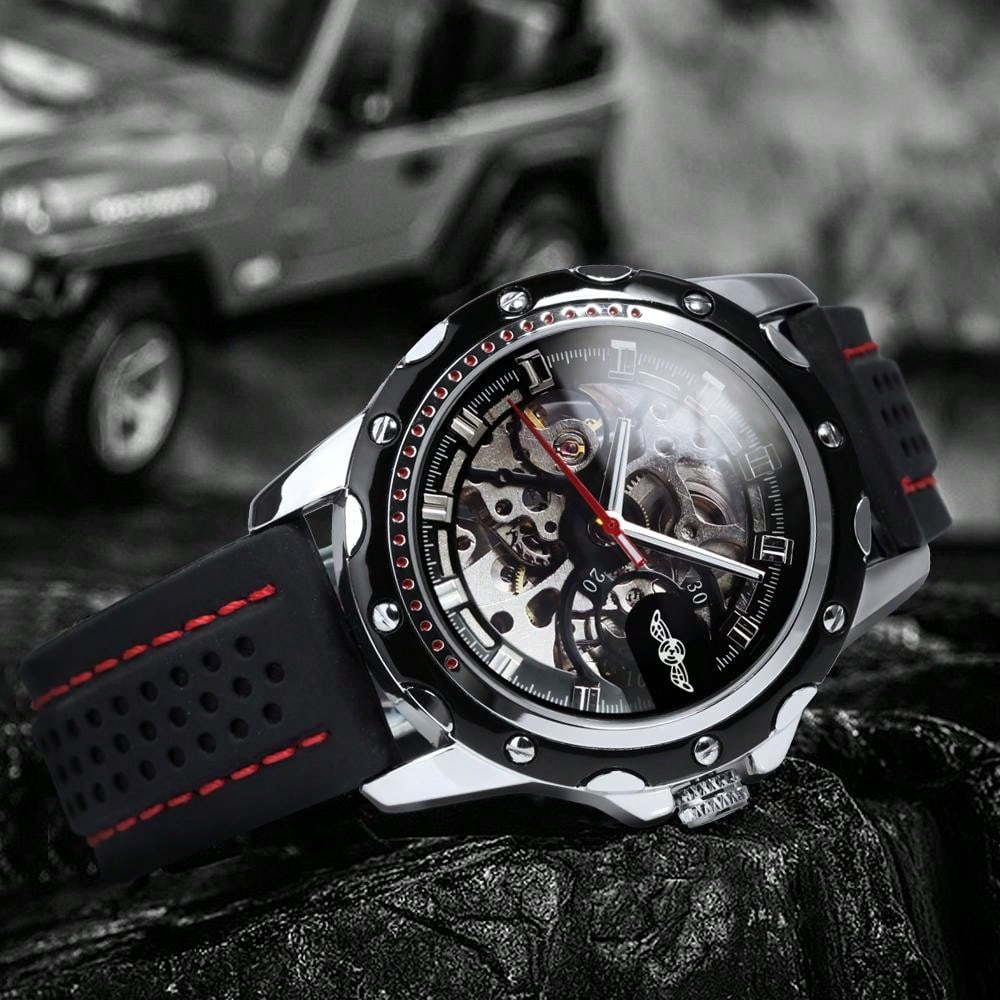 Blue Red - Black Leather - Automatic -42mm