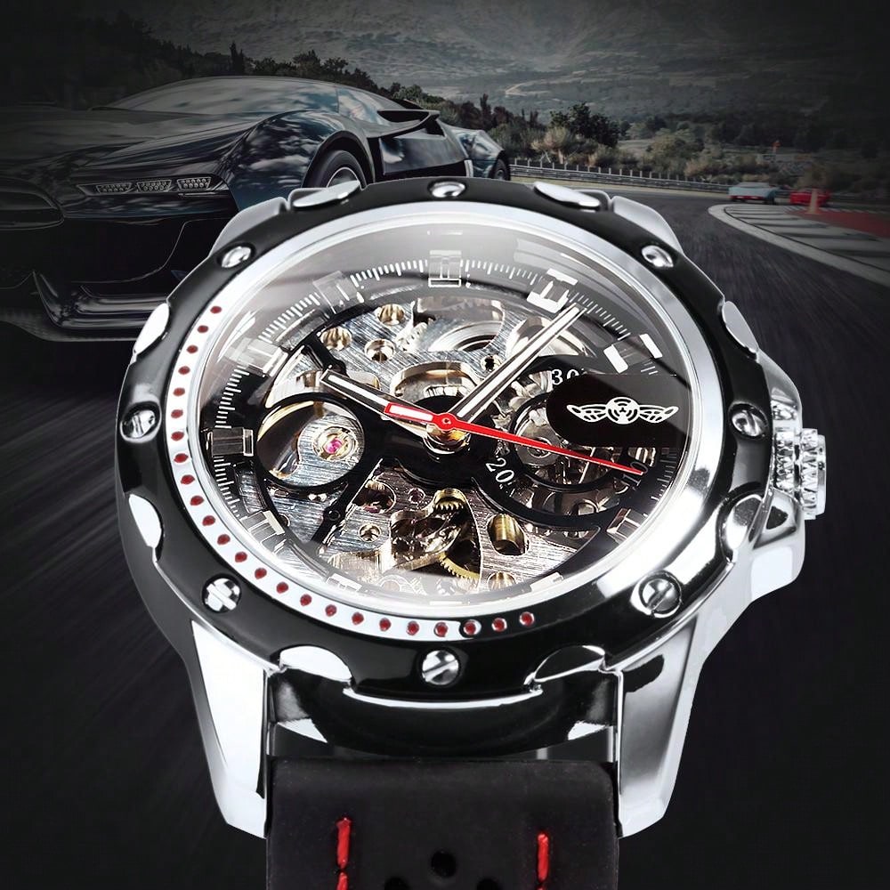 Blue Red - Black Leather - Automatic -42mm