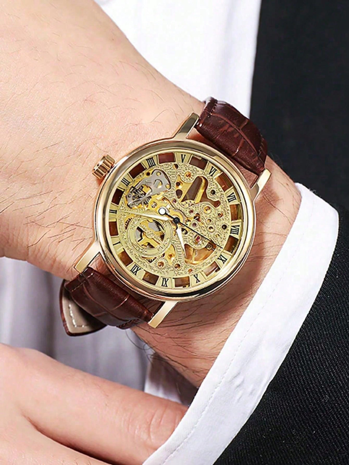 Blue - Brown Leather - Automatic -41mm