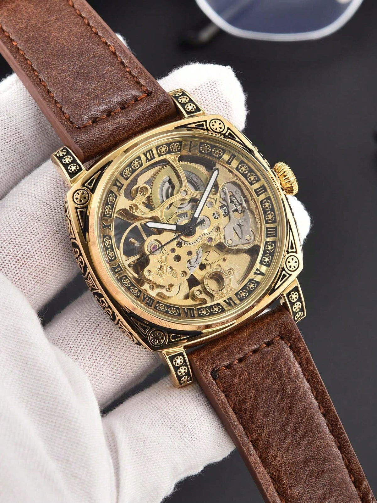 Yellow gold - Brown Rubber - Automatic -41mm