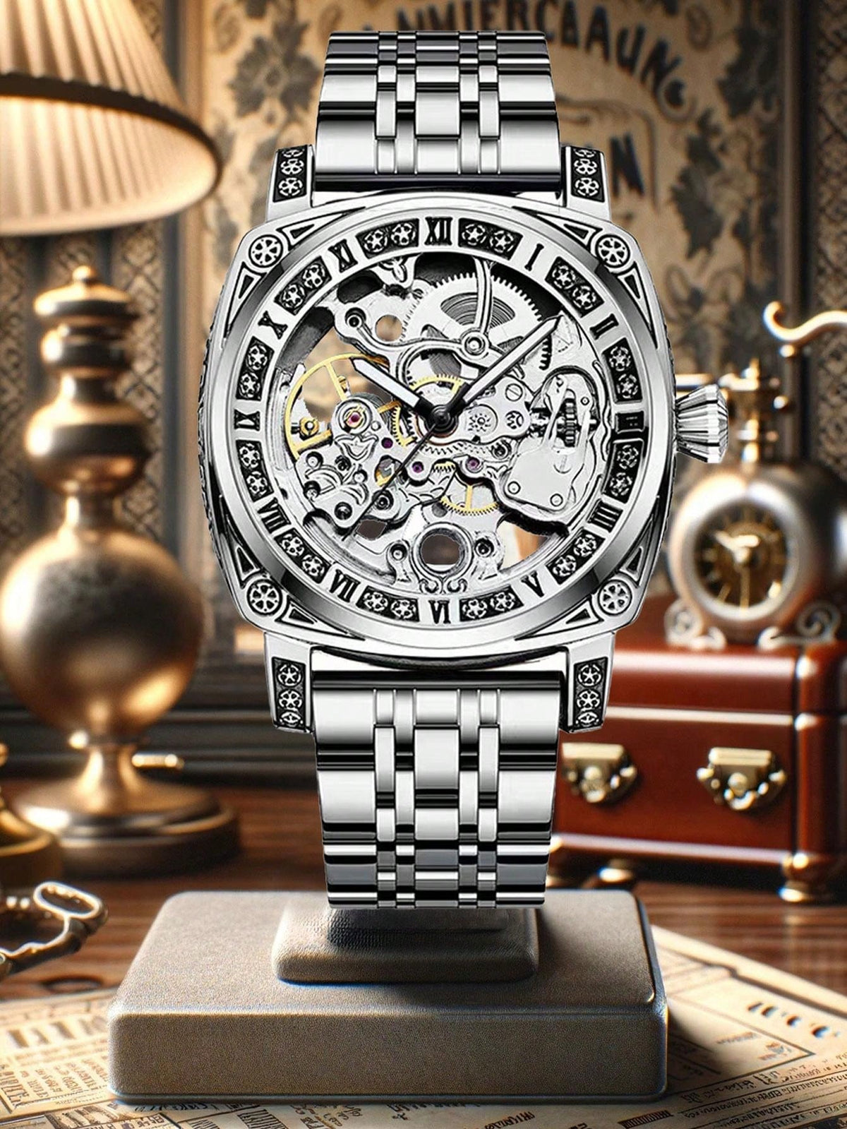 White Yellow - Blue Leather - Automatic -41mm
