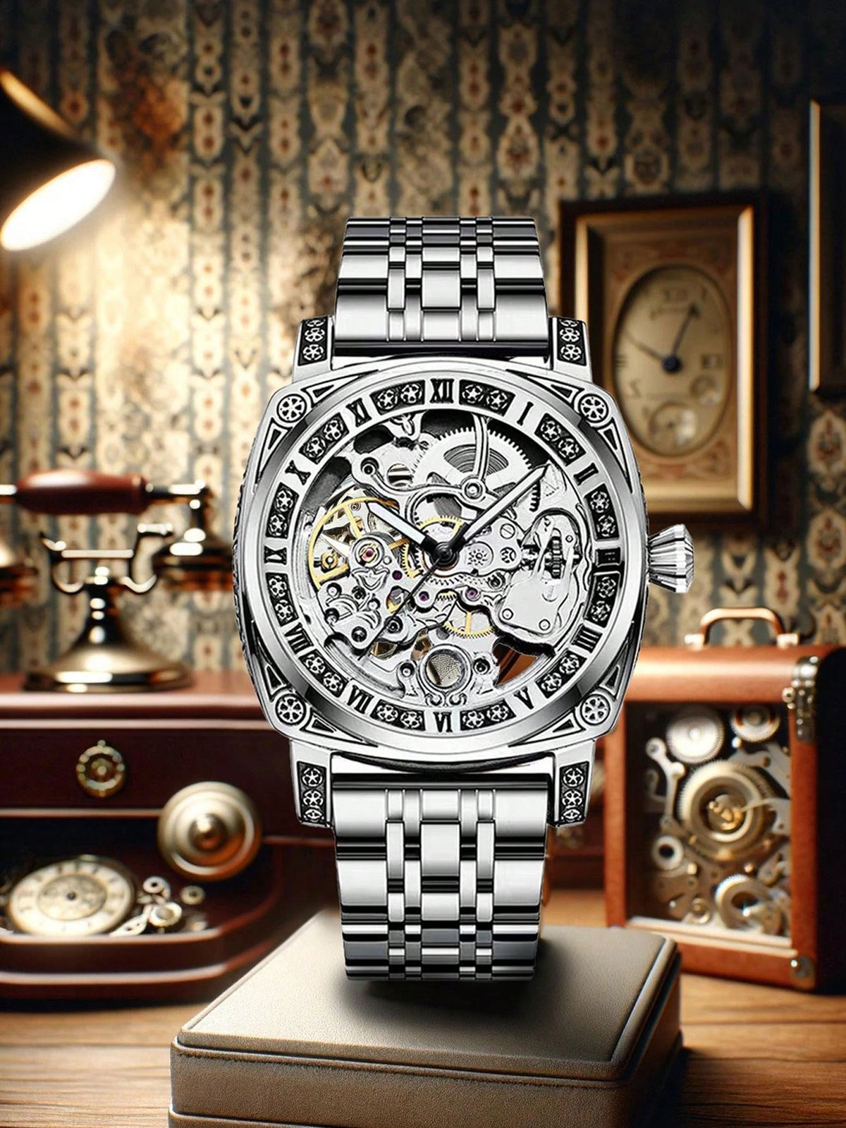 White Yellow - Blue Leather - Automatic -41mm