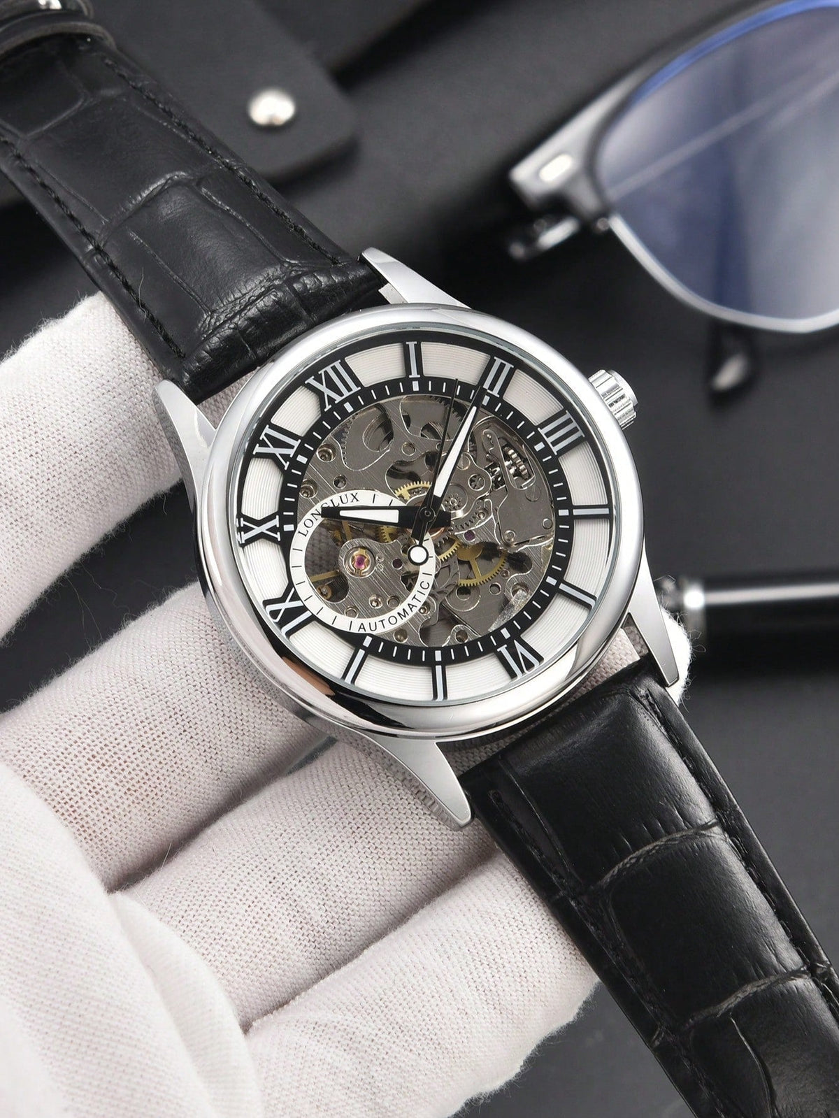 Hollow Black - Black Leather - Automatic -42mm