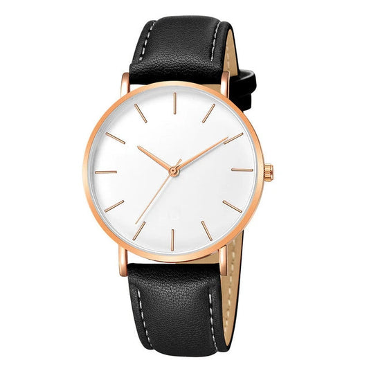 Quartz Leather Strap Simple Watches -40mm