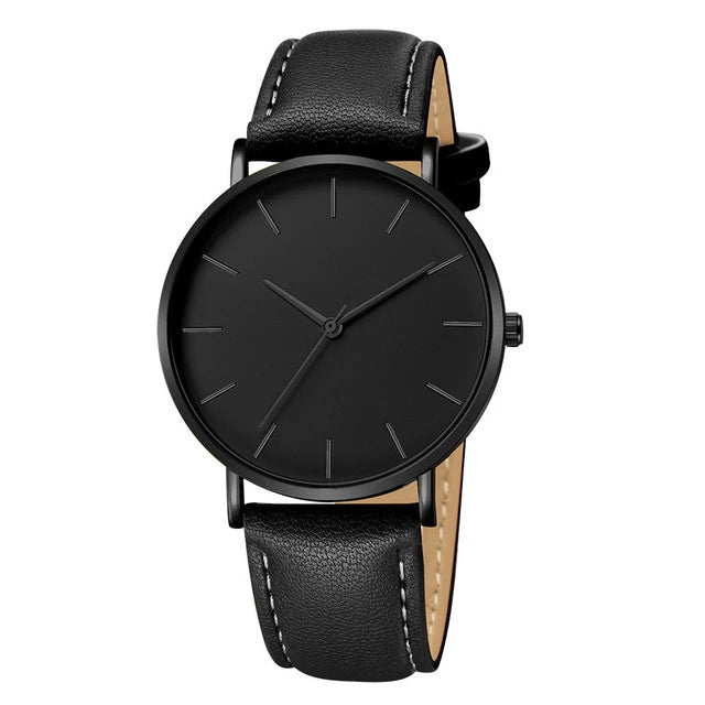Quartz Leather Strap Simple Watches -40mm