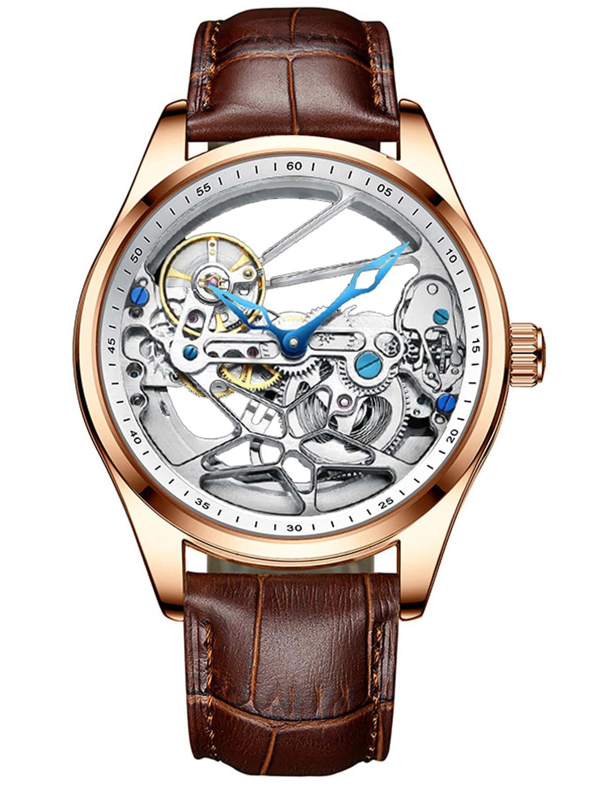 White 904L Steel - Brown Leather - Automatic -41mm
