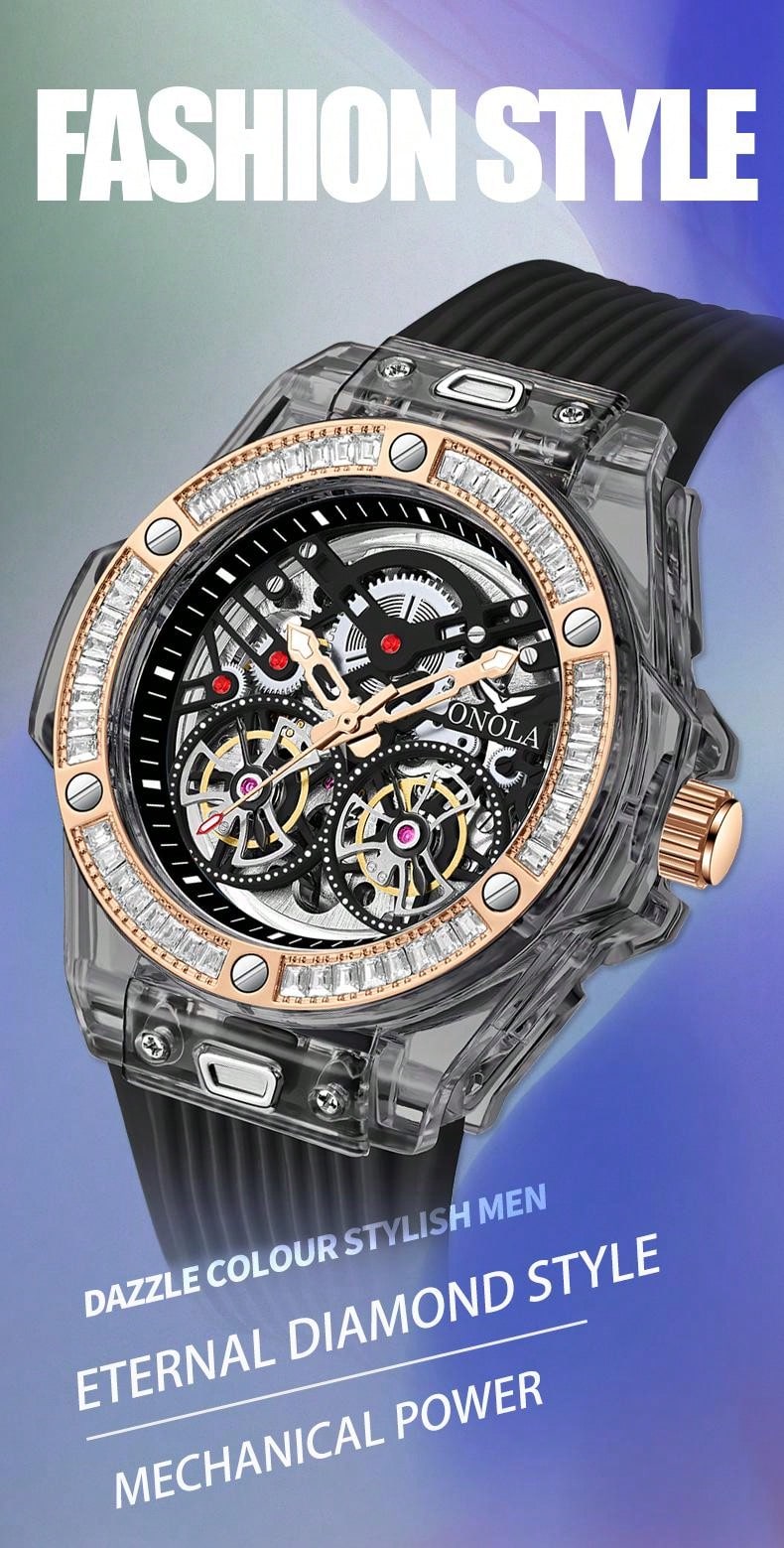 Crystal Blue - White Rubber - Automatic -41mm