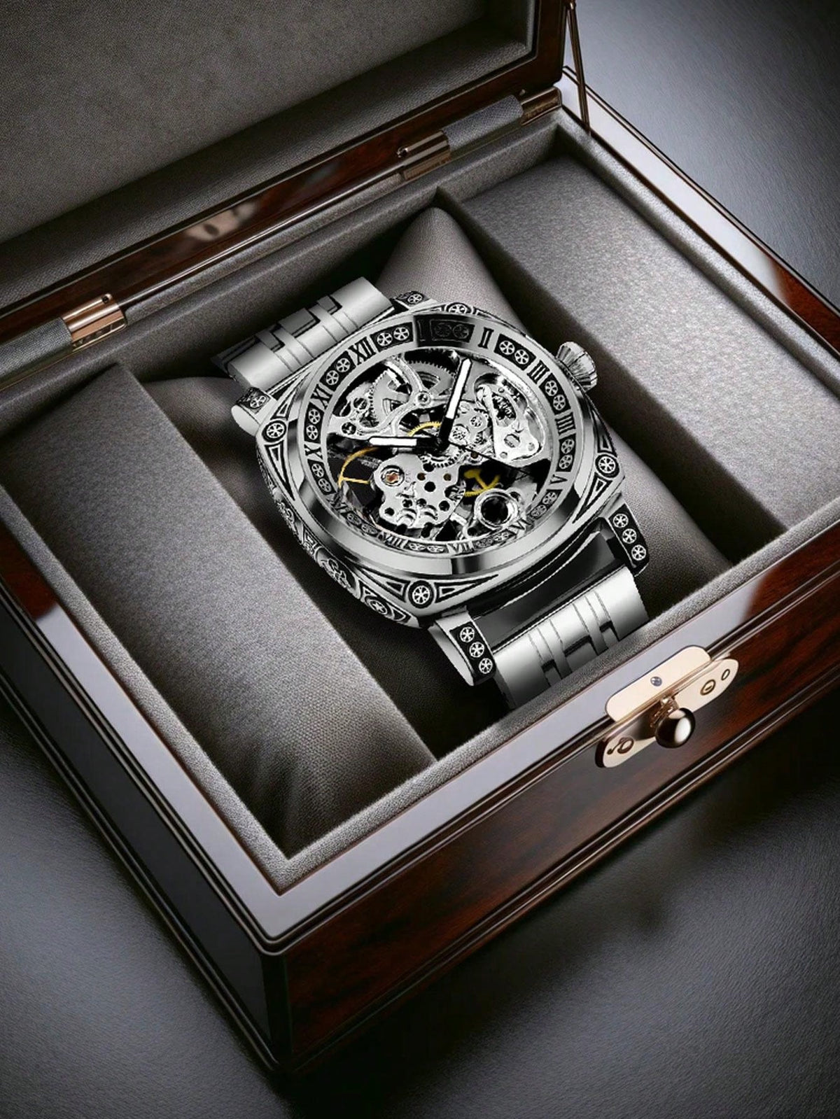 White Yellow - Blue Leather - Automatic -41mm