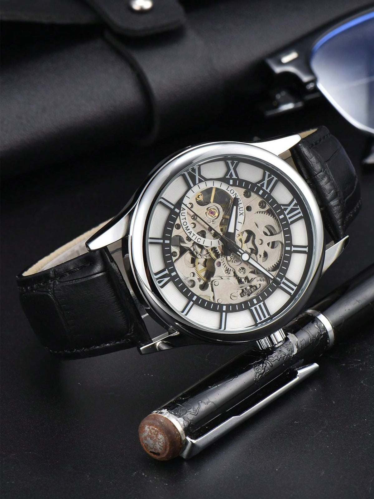 Black - Black Leather - Automatic -41mm