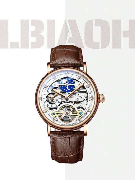 White Silver - Brown Leather - Automatic -41mm