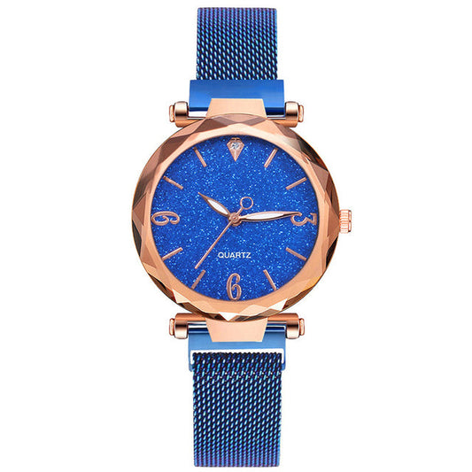 Lady -Blue -Rosegold-Blue leather -Quartz -33mm