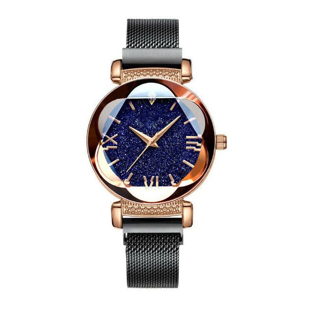 Lady -Blue -Rosegold-Blue leather -Quartz -33mm