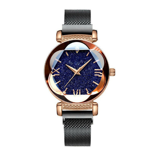 Lady -Blue -Rosegold-Blue leather -Quartz -33mm