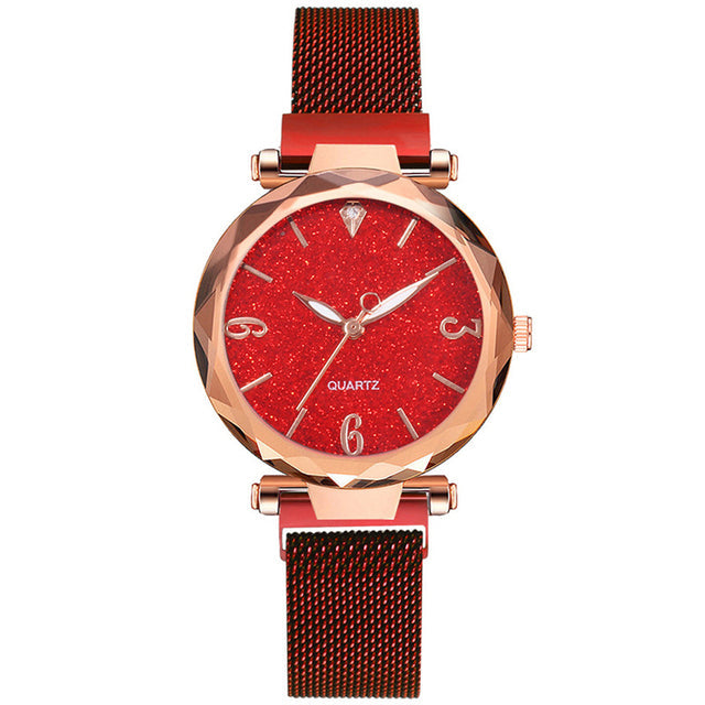 Lady -Red -Rosegold- Wine leather -Quartz -33mm