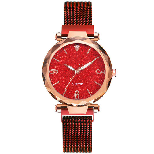 Lady -Red -Rosegold- Wine leather -Quartz -33mm