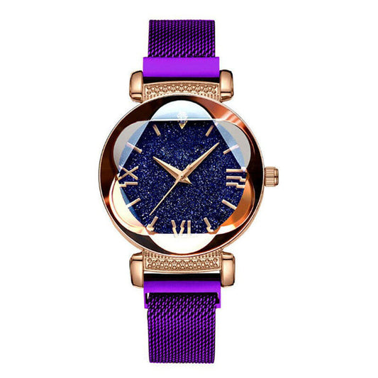 Lady -Purple Rosegold-Purple leather -Quartz -33mm