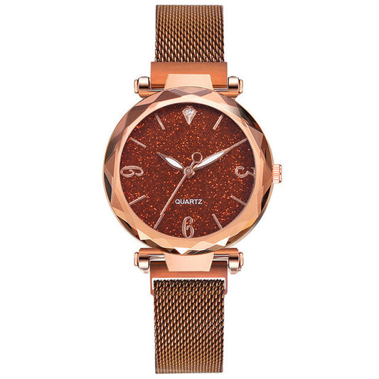 Lady -Brown -Rosegold-Brown leather -Quartz -33mm